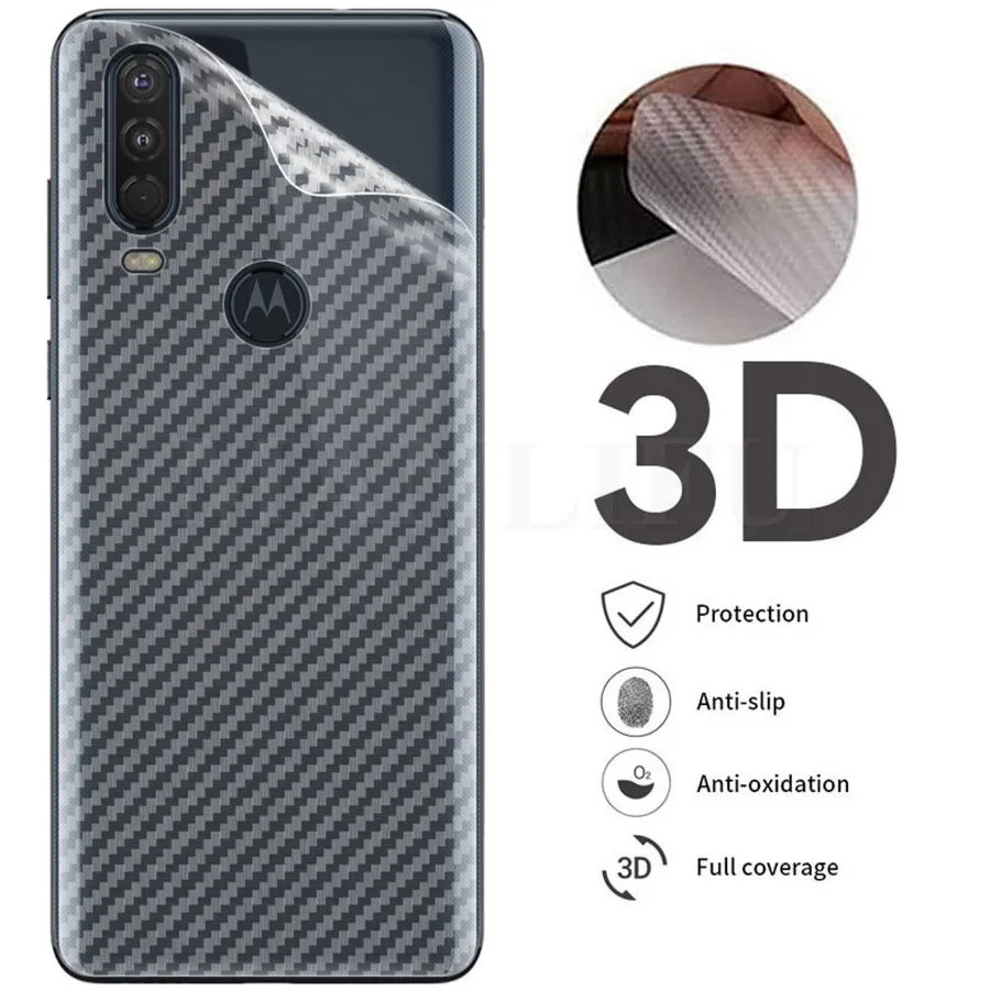 5 шт./лот прозрачная 3D задняя пленка из углеродного волокна для Motorola Moto E5 E6 G8 G7 Plus