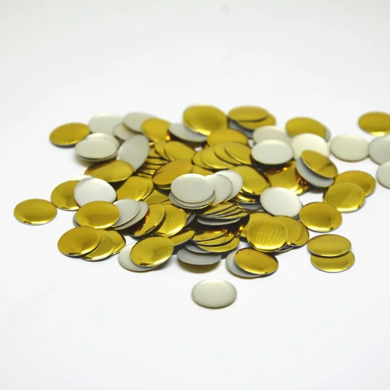 Стразы для горячей фиксации алюминиевые круглые стразы с плоской спинкой