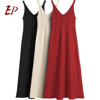 ep 2021 female fashion summer new spaghetti strap bodycon dress knitting cotton a line sexy dresses for women