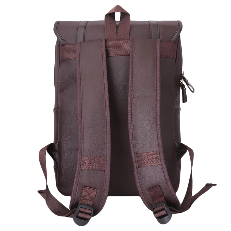 

2020 Vintage PU Leather Laptop Backpacks Men Travel Rucksack Large Capacity Waterproof Retro Bagpack