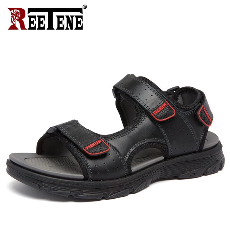 

REETENE Summer Outdoor Men'S Sandals Comfort Casual Sandal For Men Big Size 38-46 Male Sandals Quality Beach Men Sandals