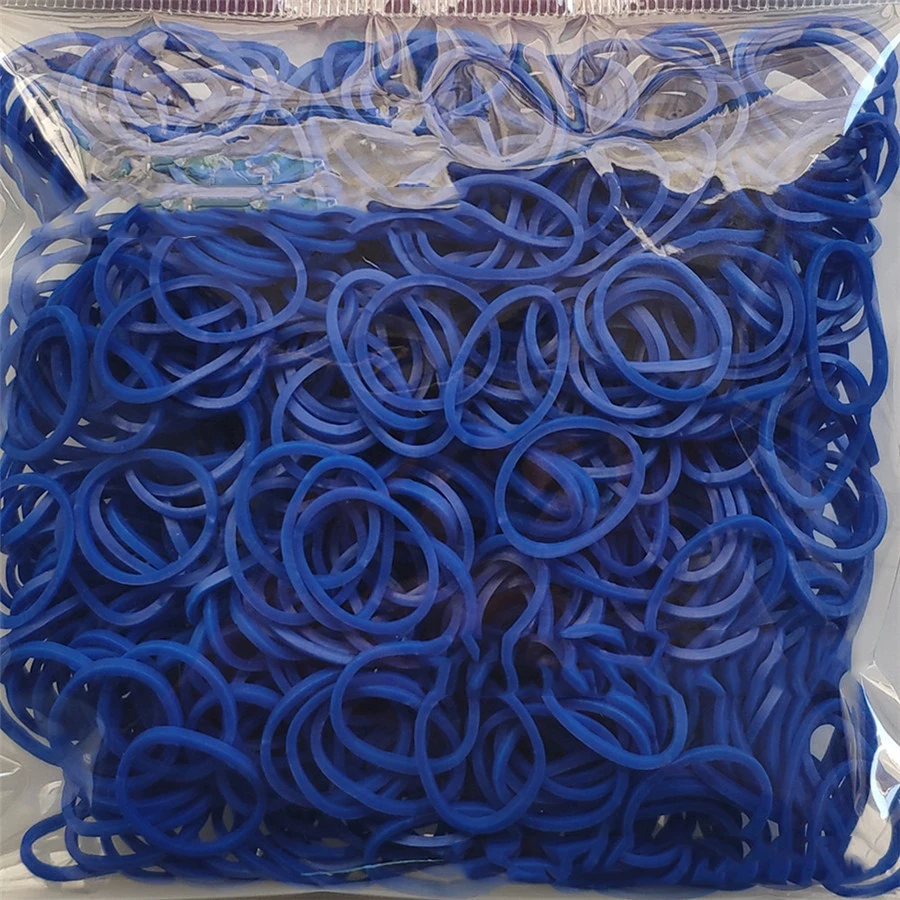 Dark blue 600 эластичные резиновые браслеты разных цветов, детские домашние браслеты для плетения, браслеты для женщин - Окраска металла: Dark blue