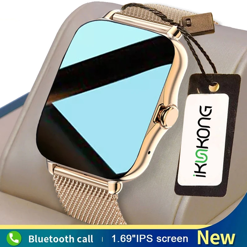 

2021 новые цветные умные часы для мужчин и женщин, полностью сенсорный фитнес-трекер, умные часы для измерения артериального давления, женски...