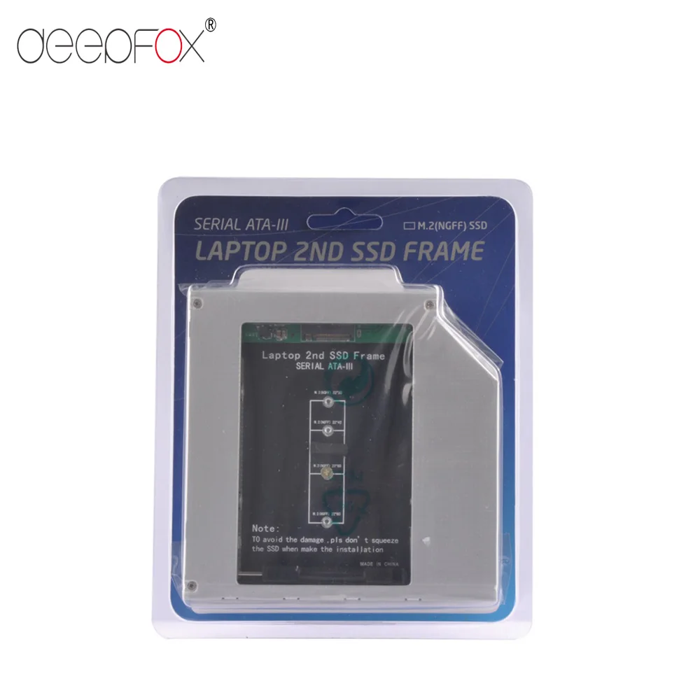 DeepFox алюминиевый корпус NGFF M.2 M2 2nd HDD Caddy 12 7 мм SATA 3 Optibay жесткого диска адаптер DVD 2 5 SSD