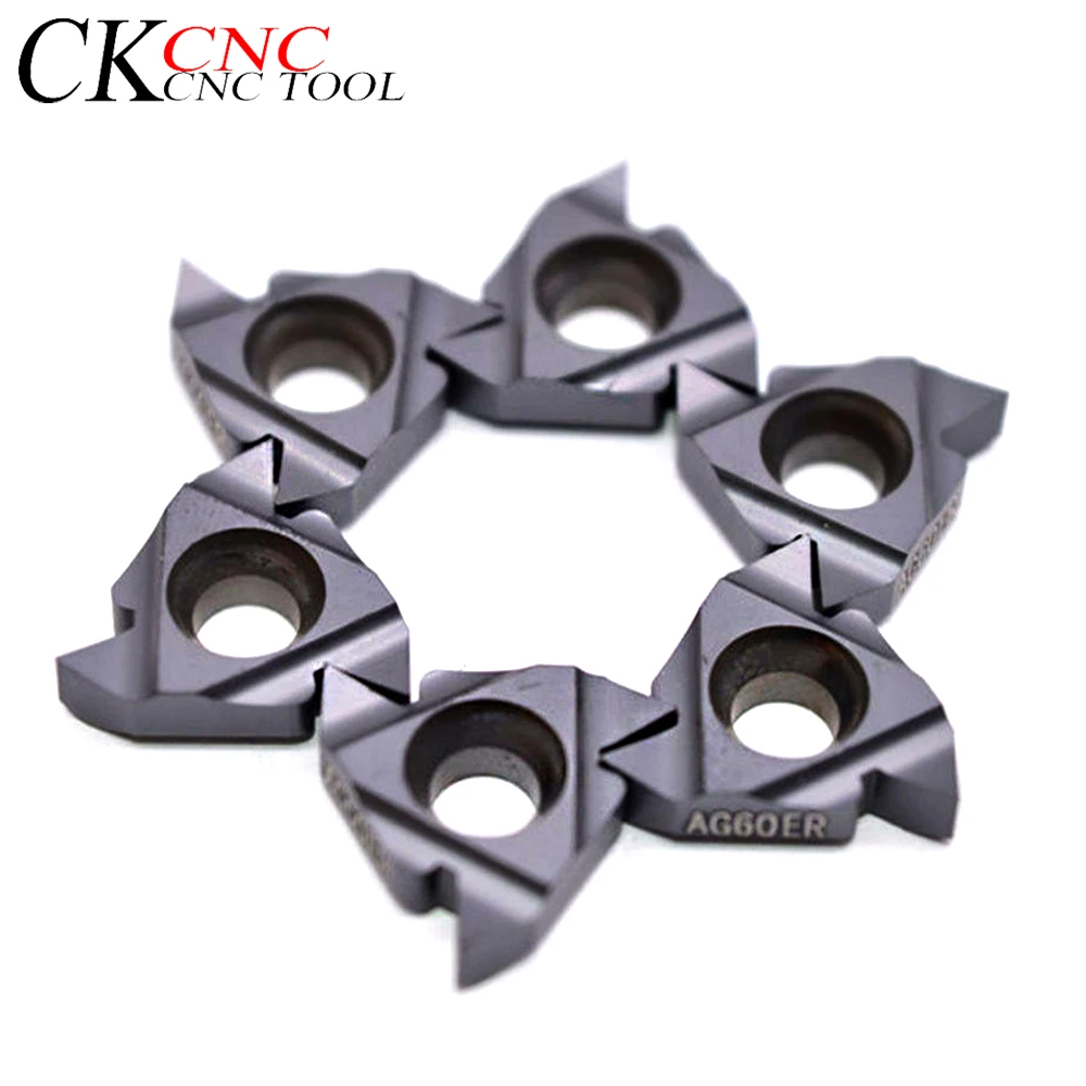 

10pcs 16ER AG60 LDA Carbide External Thread Turning Tool CNC Cutter Tool For Threaded Lathe Holder Processing stainless steel