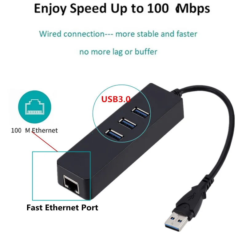 USB-хаб с 3 портами 0 Мбит/с 100 | Компьютеры и офис