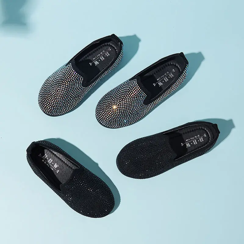 Кожаные Мокасины для мальчиков и девочек широкие Лоферы без застежки