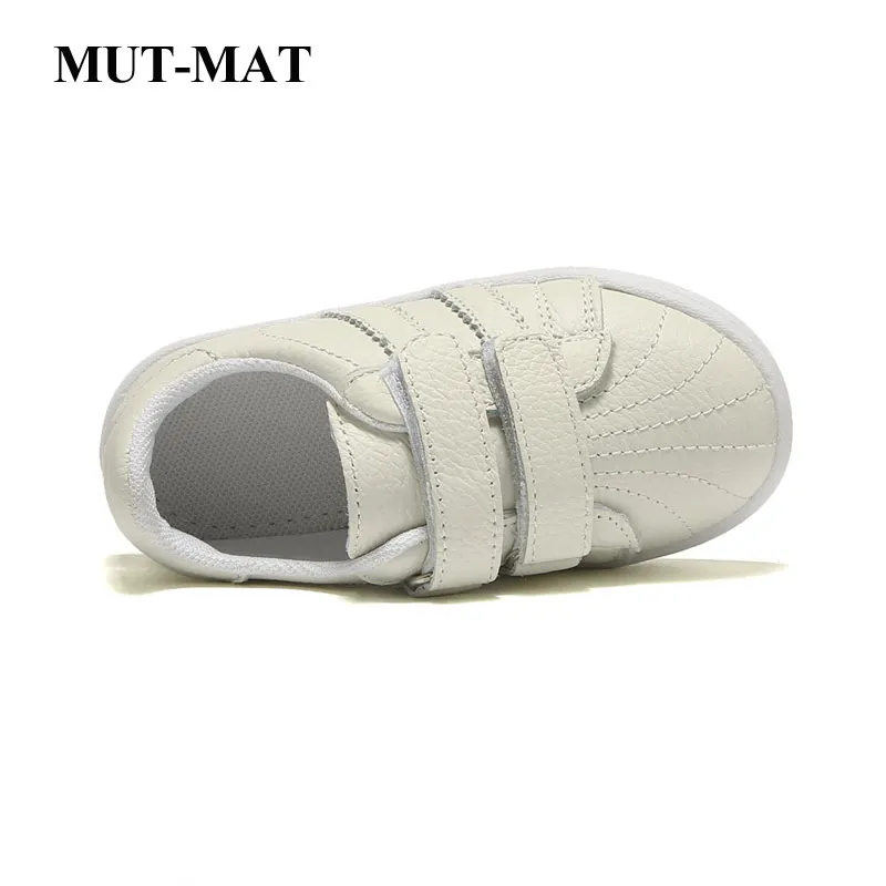 Детская кожаная обувь детская модная повседневная для мальчиков и девочек белая
