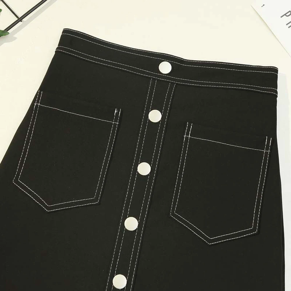 

Jupe Femme 2021 New Women Ladies Sexy Mini Skirt VD1874 Casual Student Y2K Pencil Short Black Skirt Faldas