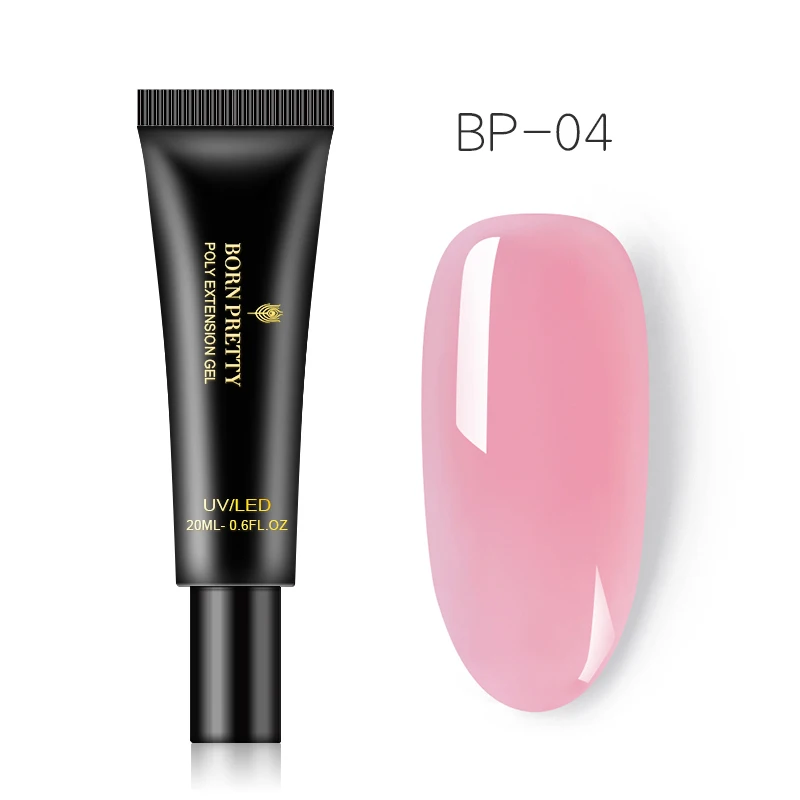 BP-04 BORN PRETTY розовый Обнаженная ногтей быстрое строительство поли гель 20 мл желе Builder палец УФ-гель продолжительного действия лак - Цвет: BP-04