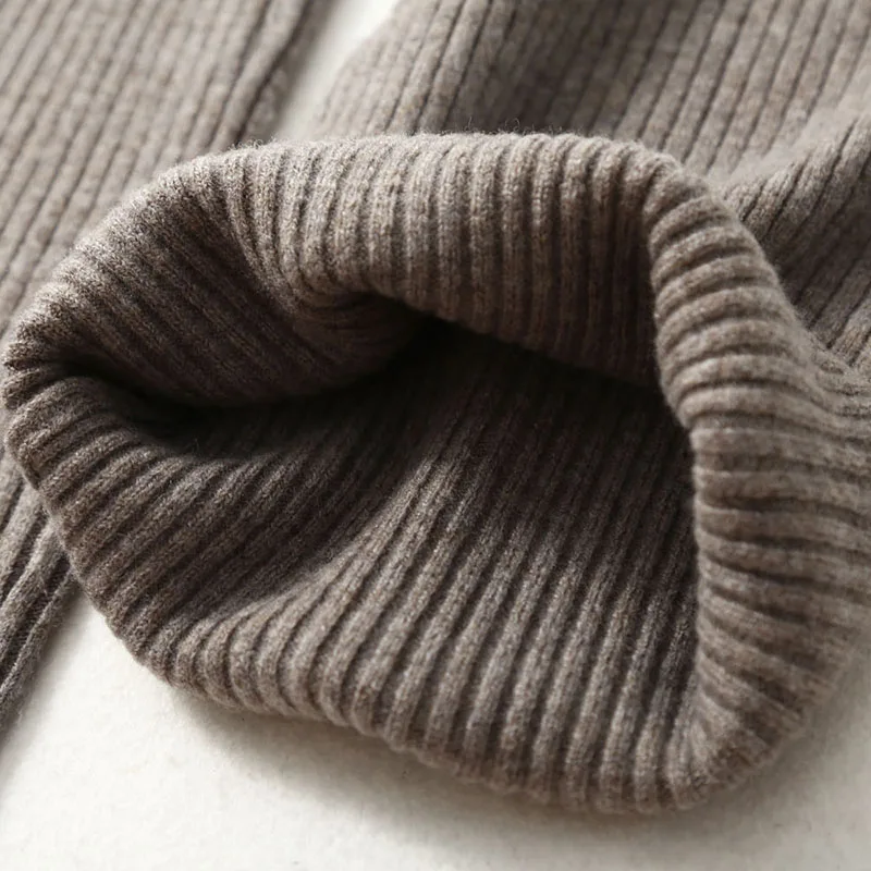 Casual Straight Leg Knitted Pants Women Must Have 100% Wool Loose Pants Slim Look All-match Long Trousers Soft Finewool 2020