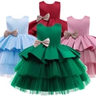 Винтажное платье принцессы, вечерние праздничные платья для девочек, кружевное бальное платье, свадебное вечернее платье для маленьких девочек одежда Размеры От 0 до 5 лет