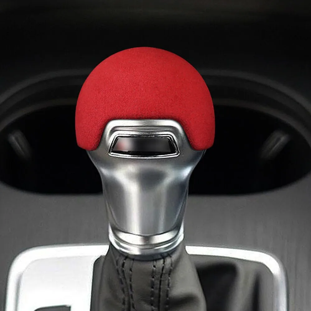 

Gear Shift Knob Trim Red Real Suede Gear Shift Knob Cover Sticker Trim ​Car Sticker Decoration For A3 8V S3 2014-2020