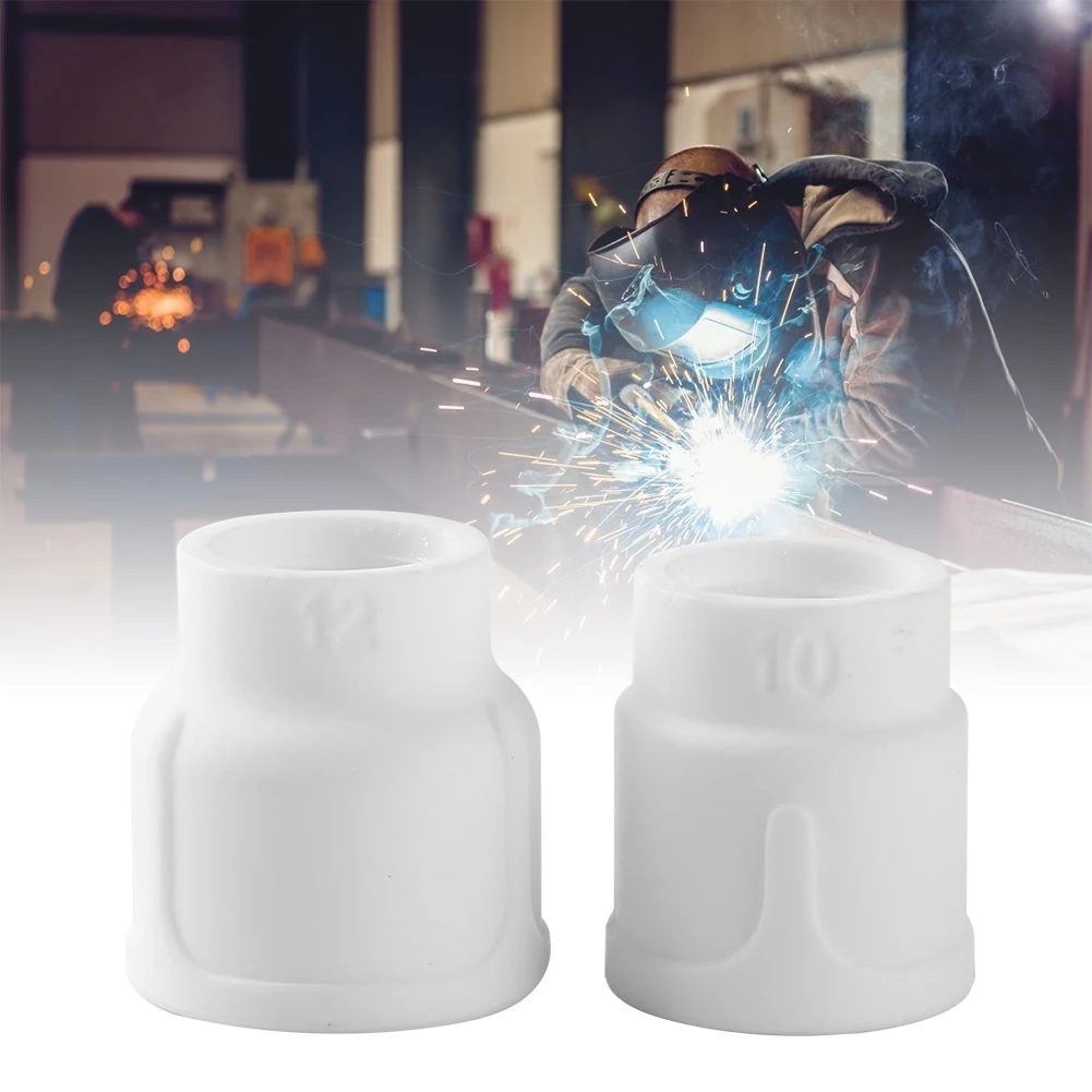 

2pcs Carved Polymer Clay Modeling Tool 10/12 Ceramic Welding Cup Set for WP-17/18/26/9/20 Argon Arc Welding Torch