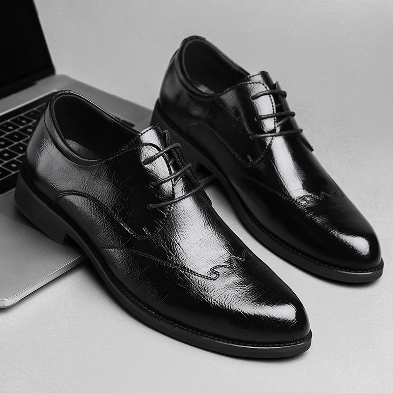 Туфли оксфорды мужские классические натуральная кожа Нескользящие для деловых