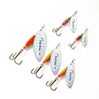 Металлическая блесна, 0,125 унции, 0,2 унции, 0,33 унции, 0,5 унции, 1 унция, с тройными крючками