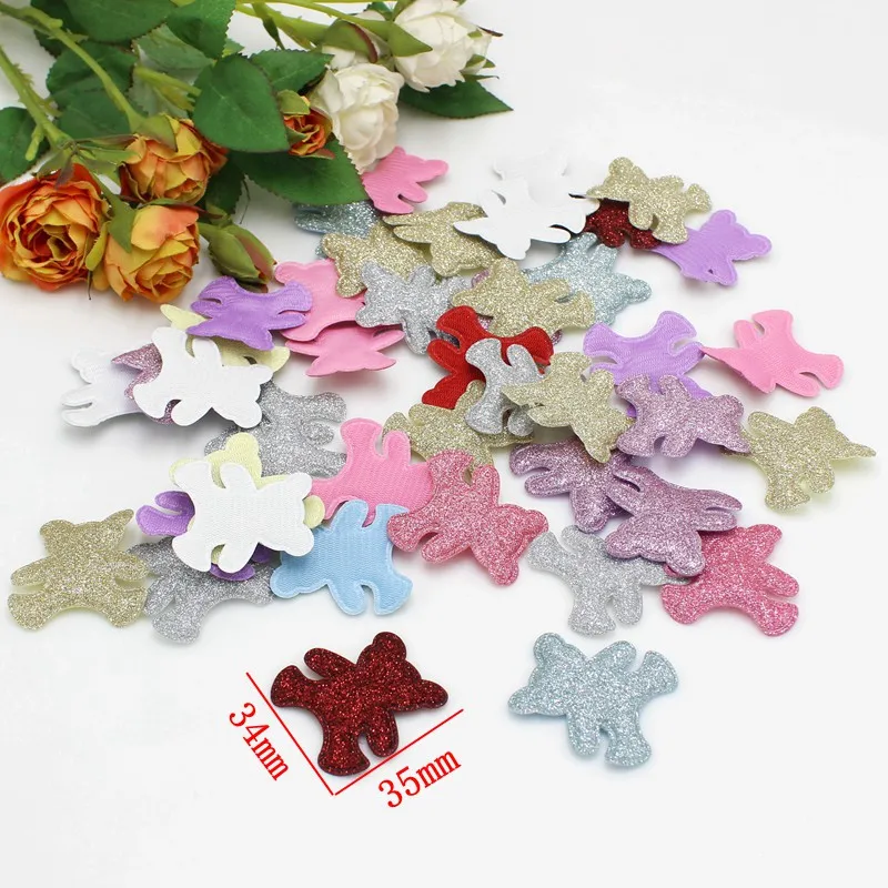 50 шт. мягкие аппликации в форме сердца и звезд бабочки аксессуары для одежды