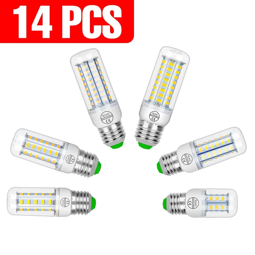 

14PCS LED Bulb E27 Lamp E14 220V Light G9 Corn Bulb GU10 Ampoule LED Spot Lamp Energy Saving Bombillas B22 3W 5W 7W 12W 15W 20W