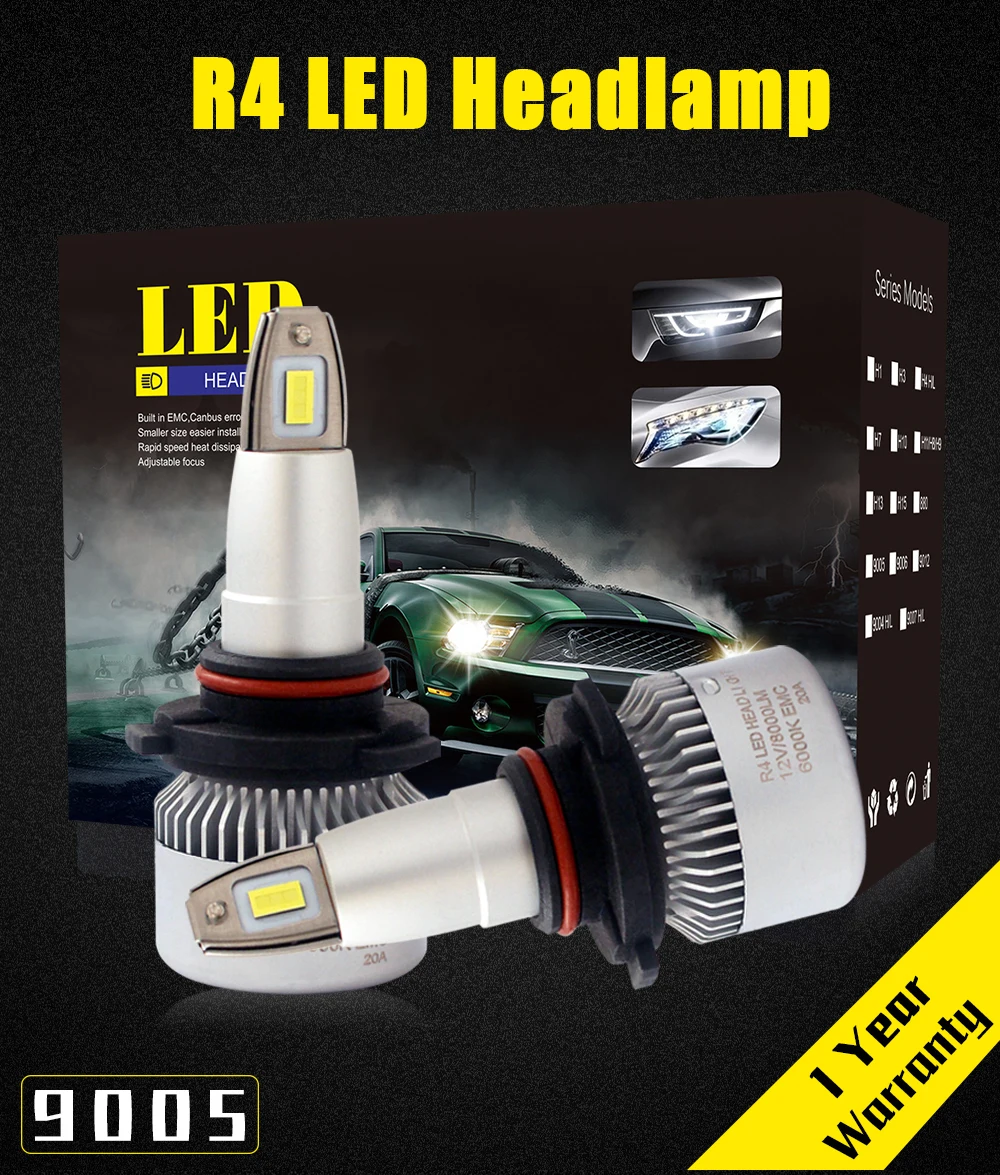 Светодиодные мини фары CSP H4 Ближний/Дальний свет H13 9004 9007 9003 H1 H7 LED HB1 HB2 HB3 HB4 H27