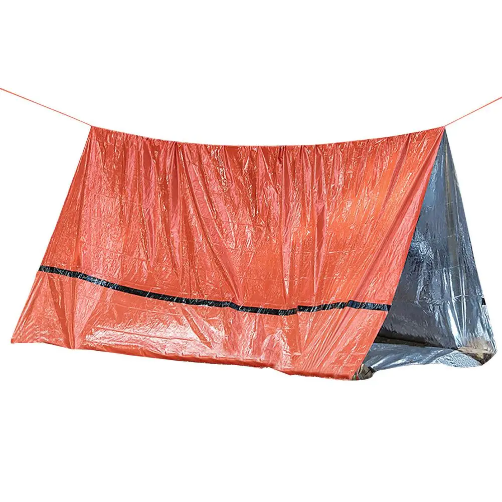 Экстренная палатка для выживания в комплект входят свисток и паракорд | Спорт