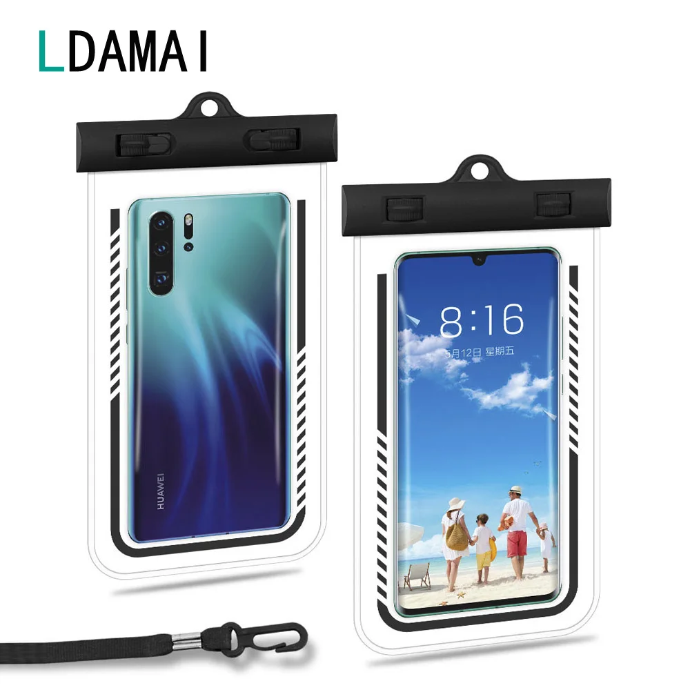 

7.2Inch Universal Waterproof Phone Case Cover For iPhone 11 Pro Xs Max XR 8 7 Samsung Galaxy Huawei Clear Mobile Phone Pouch Bag