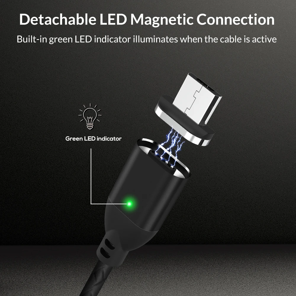 Магнитный Micro USB кабель TOPK AM41 для samsung Galaxy S7 Xiaomi Redmi Note 5, магнитный кабель для быстрой зарядки Microusb