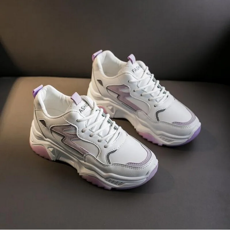 Женские сетчатые кроссовки однотонные черные/фиолетовые/розовые удобная обувь