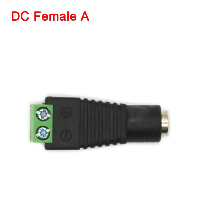DC Female A 5~ 100 шт. разъем постоянного тока для светодиодной ленты Сварка светодиодные полосы адаптер разъем мужской/женский разъем для светодиодной ленты - Цвет: DC Female A