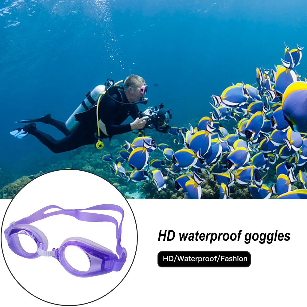 

Swimming Goggles Anti-Fog No Leaking UV Protect Adjustable Waterproof Silicone Mirrored Swim Eyewear for Children