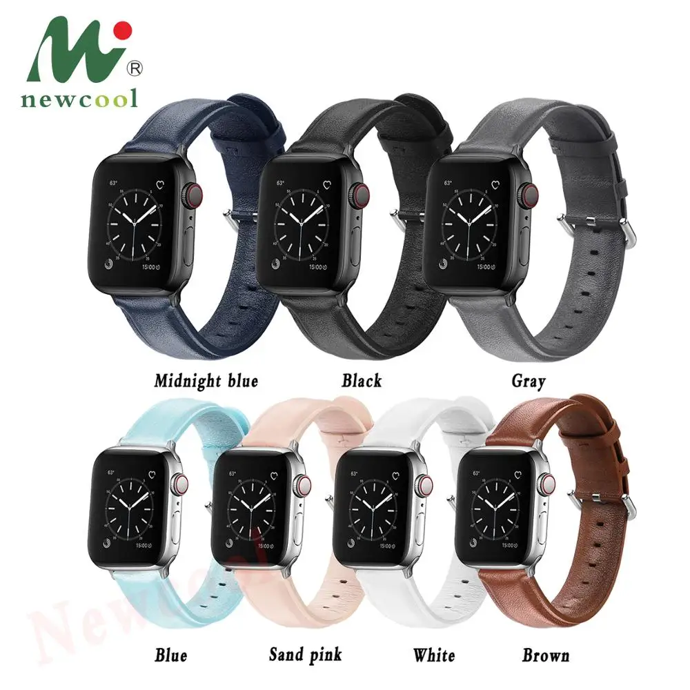 Ремешок из натуральной кожи для Apple Watch Series 5/4 40 44 мм iWatch 3/2/1 38 42 мм|Смарт-аксессуары|