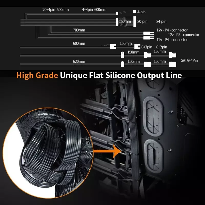 Блок питания Taifast atx 600 fonte Вт pico psu оборудование для майнинга ПК игровые блоки
