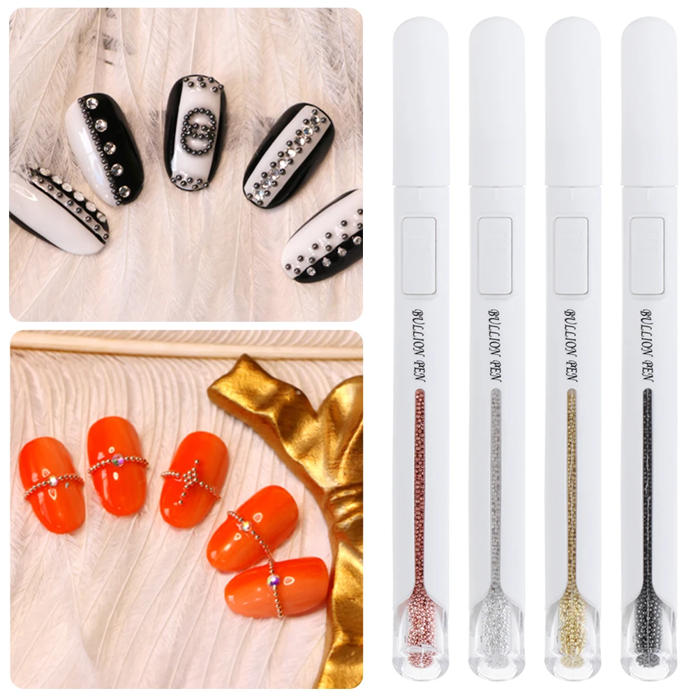 Металлические бусины ручка для закрепления ногтей инструмент дизайна рисования