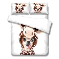 2021 hot 3d digital dog printing 23pcs duvet cover set 1quilt cover 12 pillowcase single twin double full queen king
