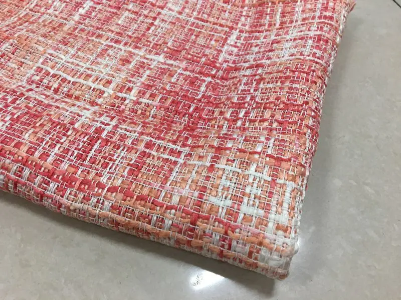 

free ship wool tweed fabric orange gradient ramp color 59" wide by meter