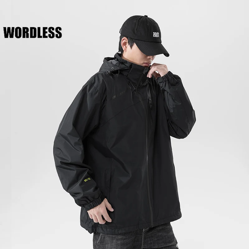 

Men's Windbreaker Jacket New Outdoor Waterproof Detachable Hood Jacket Design L-6XL Warm and Windproof Men's Jacket Chaqueta