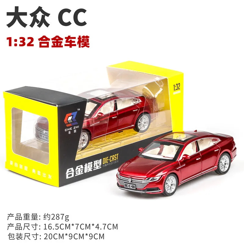 

Bisney High-simulation 1:32 Volkswagen Cc with Sound and Light Door Alloy Car Product Model Children's Toy Favorites Decoration