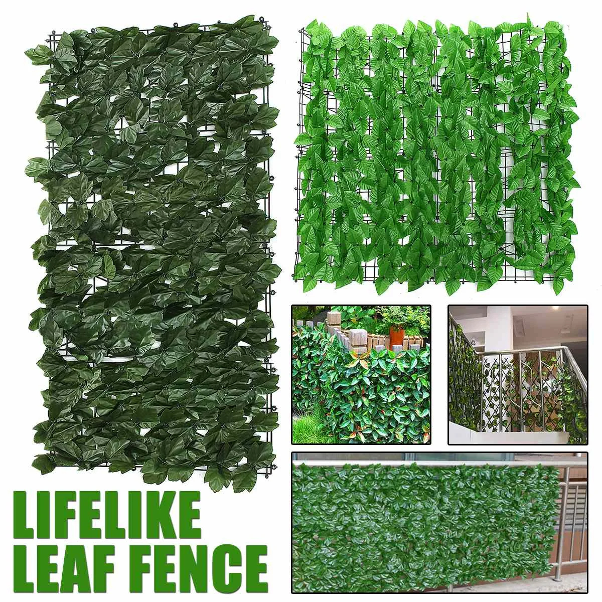 

Artificial Leaf Garden Fence Screening Roll UV Fade Protected Privacy Artificial Fence Wall Landscaping Ivy Garden Fence Panel