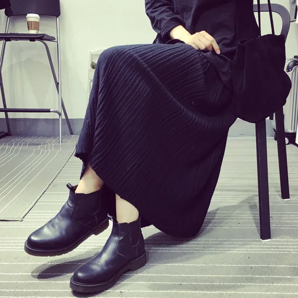 Юбка женская плиссированная макси элегантная однотонная длинная школьная в