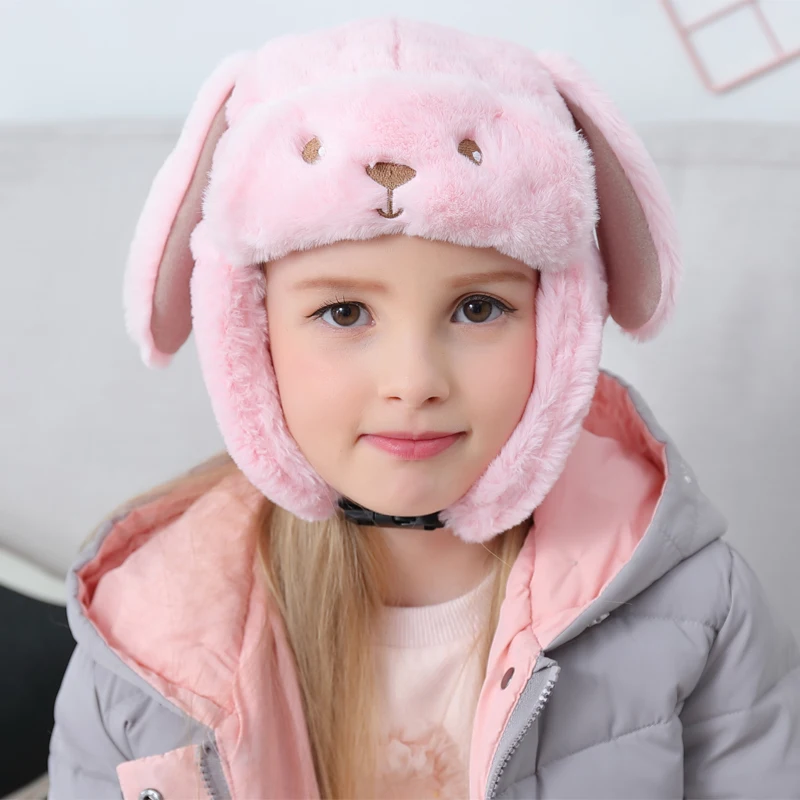 

2020 New Child Pilot Hat Earmuffs Beanies Kids Autumn Winter Warm Earflap Ear Protection Cap Child