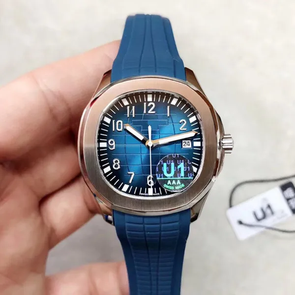 

High Quality Nautilus Grenade Fashion Casual Men's Watch Aquanaut 2813 Automatic Movement Carved Movement Rubber Strap Blue Dial