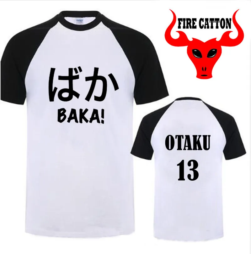 Nipon аниме Otaku Baka футболки для женщин и мужчин японский сленг футболка Забавный