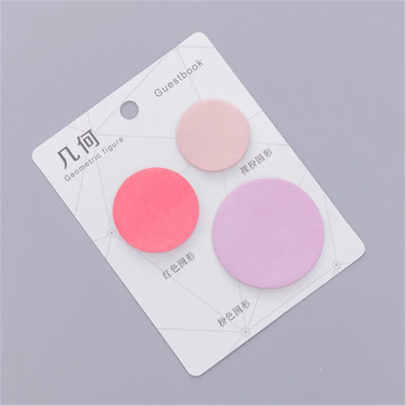 

5 Styles Memo Pad Sticky Notes Geometric Self-adhesive Paper Message Label Planner School Supplies Stationery Index Sticker
