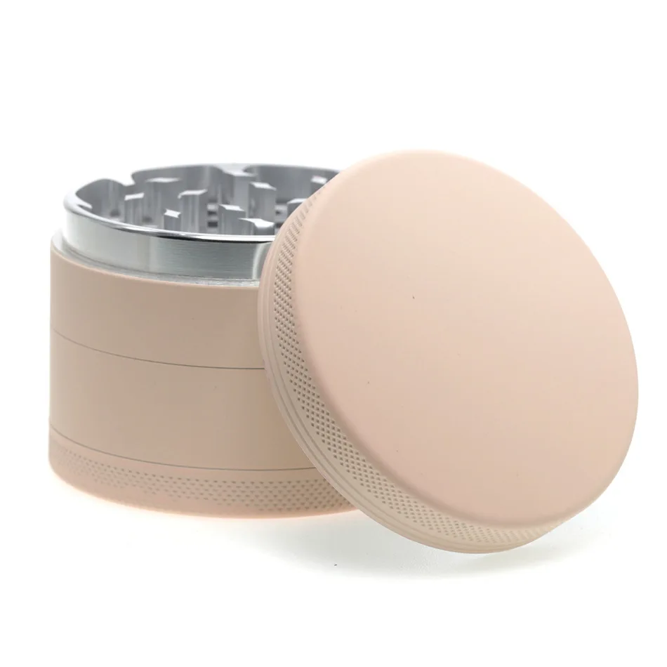 

63mm New 4-layer crusher Aluminum Herbal Herb Tobacco Smoke Grinders Solid Color Grinder Pipe Tobacco leaf Accessories