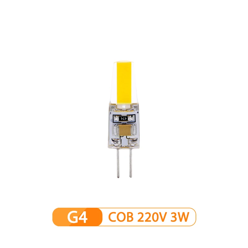 G4 AC 220V 3W Новая светодиодная лампа G4 G9 E14 AC/DC 12V 220V 3W 6W COB LED G4 G9 Лампа для хрустальной люстры - Испускаемый цвет: G4 AC 220V 3W