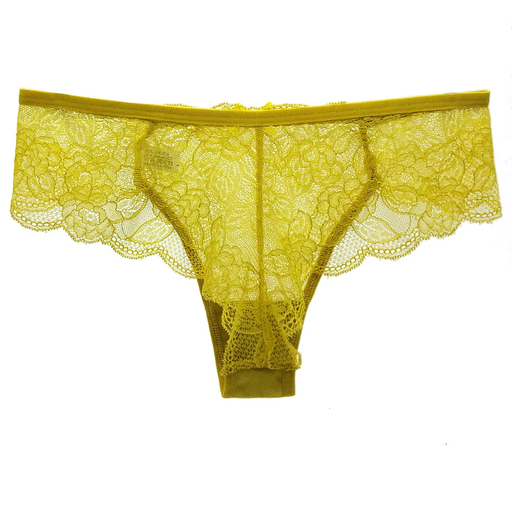 Стринги женские кружевные с Т-образной спинкой 3 шт./комплект #9419 | Женская одежда