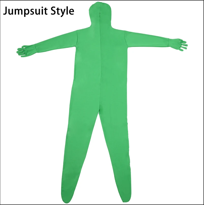 Костюм с зеленым экраном удобный фон Невидимый эффект Горячая кожа костюм Фото