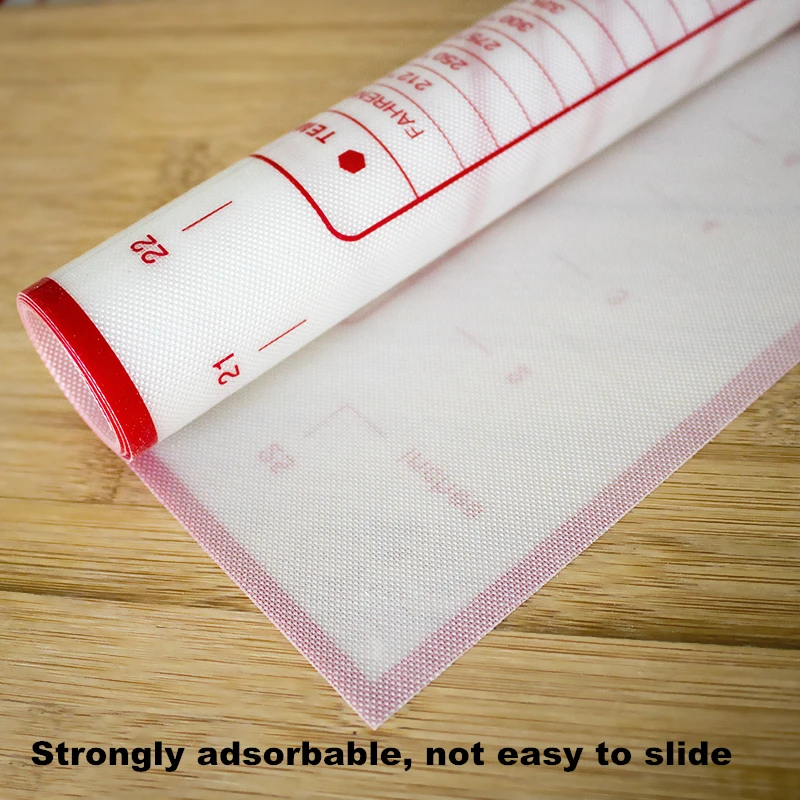 Антипригарный силиконовый коврик для выпечки раскатки муки весы тортов