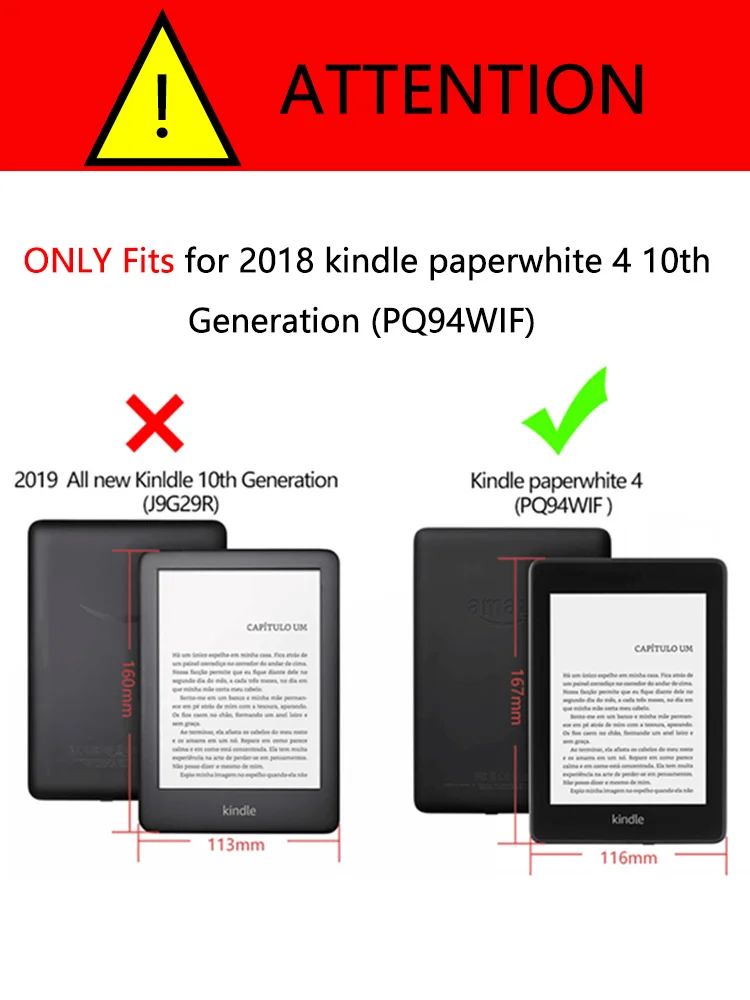 Чехол для Kindle Paperwhite 4 2018 10 поколения E-Reader Оригами чехол защитный сна | Компьютеры и