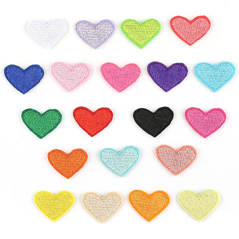 

20 pcs love multicolor Series For Clothes Iron on Embroidered Patches For Hat Jeans Sticker Sew-on DIY Patch Applique Badge