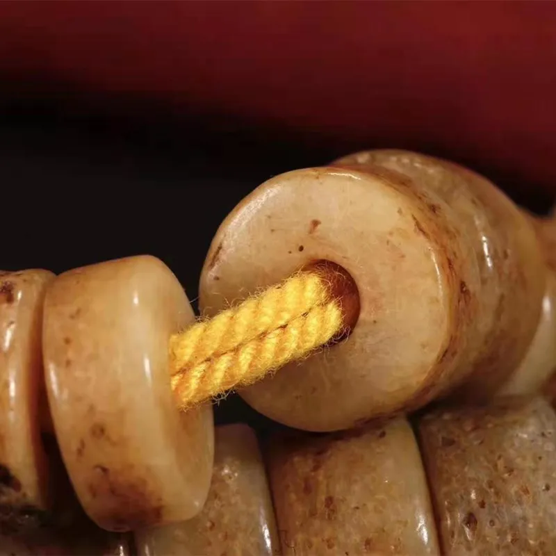 

Old antique Tibetan cultural heritage high monk Buddha bone high priest passed away relics Gabala rosary beads rare collection